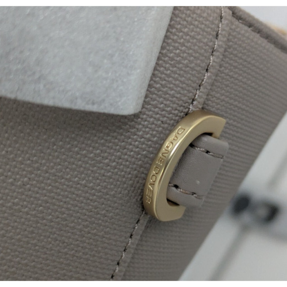 Dagne Dover Signature Classic Coated Canvas Tote New Bleecker Blush $265 Taupe - Picture 9 of 12